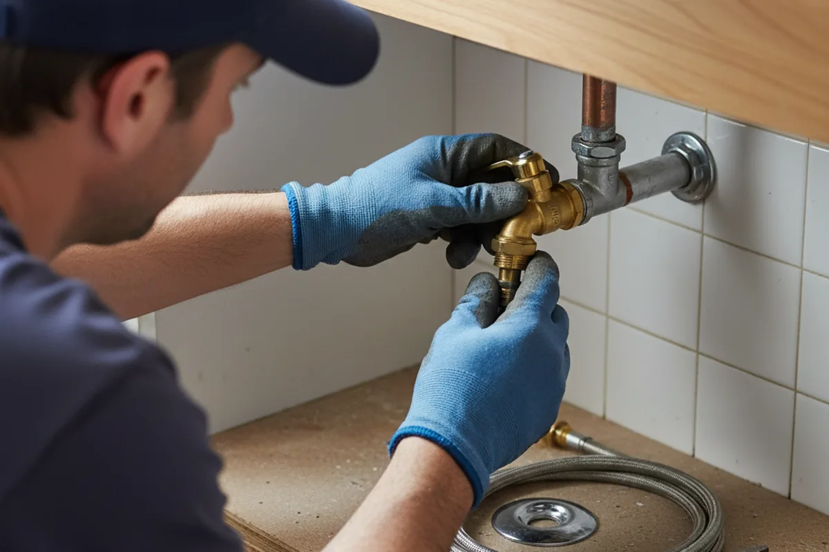 Shutoff valve and fitting work during Faucet and Fixture Repair in Denton